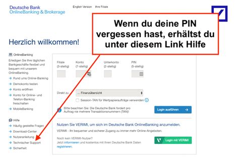 Deutsche bank online pin